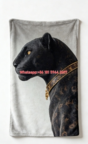 LV Monogram Panther Blanket Luxury Black Panther Throw 193